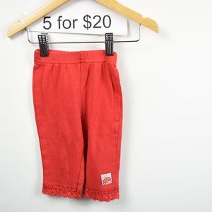 Red cotton pants